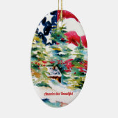 Décoration En Céramique American Flag Ornament (Droite)