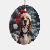 Décoration En Céramique American Foxhound Dog Christmas Keepsakound (Droite)