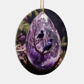 Décoration En Céramique Amethyst Crystal - Crows Ravens Christmas Ornament (Droite)