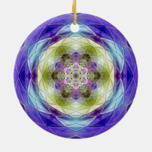 Décoration En Céramique Améthyste Violet Olive bleu star de la fleur