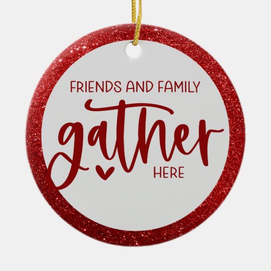 Décoration En Céramique Amis Famille Se Rassembler Ici Citer Parties scint (Devant)