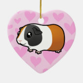 Décoration En Céramique Amour de cobaye (cheveux lisses) (Dos)