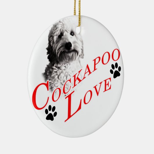 Décoration En Céramique Amour de Cockapoo (Droite)