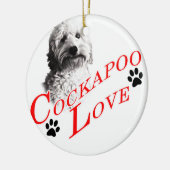 Décoration En Céramique Amour de Cockapoo (Gauche)