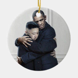 Décoration En Céramique Amour de l'ONU Corée du Nord d'Obama Kim Jong