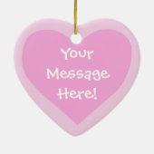 Décoration En Céramique Amour de teckel (ajoutez votre propre message) (Dos)