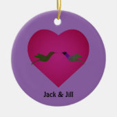 Décoration En Céramique Amour des colibris (Devant)