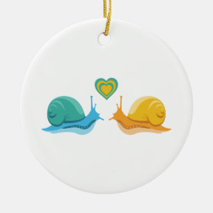 Décoration En Céramique Amour des escargots
