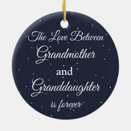 Décoration En Céramique Amour entre grand-mère petite-fille est éternel (Dos)