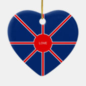 Décoration En Céramique Amour et soleil rouge clair (Dos)