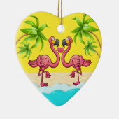 Décoration En Céramique Amour Flamant rose amusant (Droite)