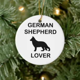 Décoration En Céramique amoureux de berger allemand