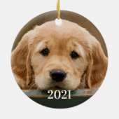 Décoration En Céramique Amoureux des chiens photo personnalisé pour animau (Dos)