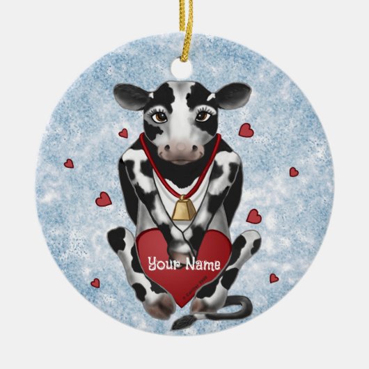 Décoration En Céramique Amoureux des vaches (Devant)