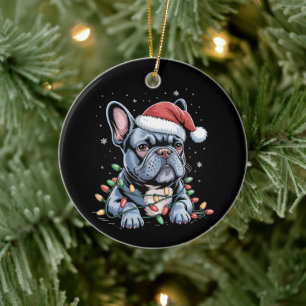 Décoration En Céramique Amoureux du Bouledogue Français Frenchie Chapeau d