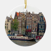 Décoration En Céramique Amsterdam, maisons sur le canal (Devant)