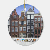 Décoration En Céramique Amsterdam Pays-Bas Canal Maisons Noël (Gauche)