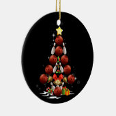 Décoration En Céramique Amusant bowling sapin de Noël Léger cadeau Noël (Droite)