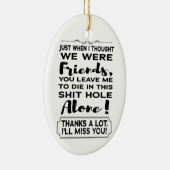 Décoration En Céramique Amusant Coworker Quitte Adieu Adieu Partir (Droite)