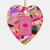 Décoration En Céramique Amusant, Cupcake rose brillant N'importe quel âge (Droite)