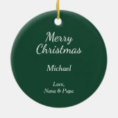 Décoration En Céramique Amusant Rouge Gnome Joyeuses Vacances (Dos)