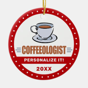 Décoration En Céramique Amusante Barista, spécialiste humoristique du caf