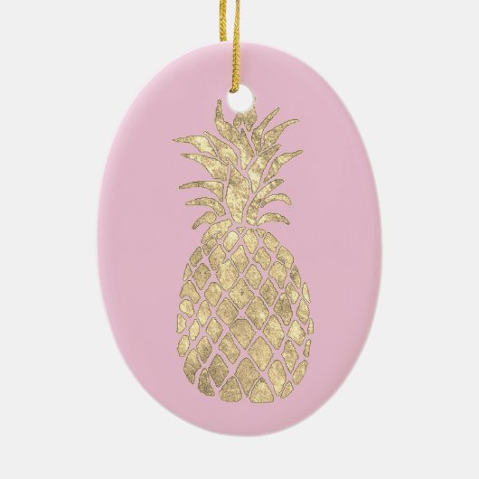 Décoration En Céramique ananas doré (Dos)