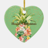 Décoration En Céramique Ananas floral tropical (Devant)