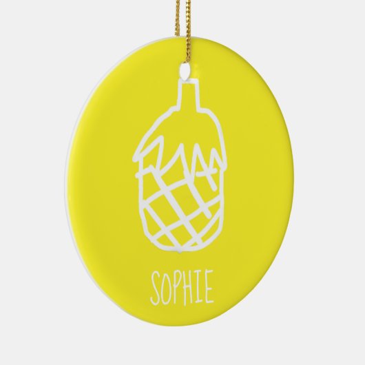 Décoration En Céramique Ananas jaune design simple et moderne (Droite)