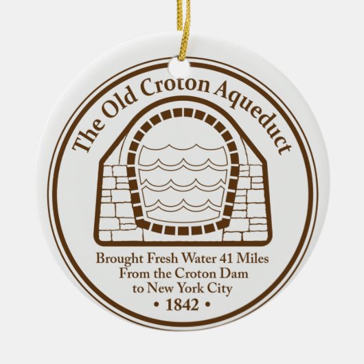 Décoration En Céramique Ancien Aqueduc de Croton (Devant)