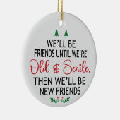 Décoration En Céramique Ancien et Senile Amis Noël (Droite)