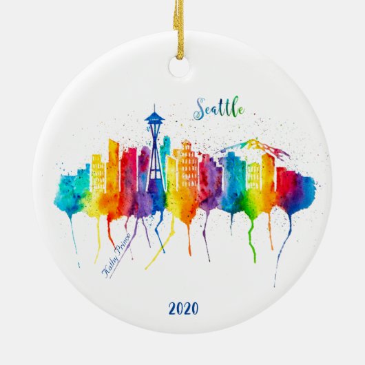 Décoration En Céramique Ancrage de Seattle (Dos)