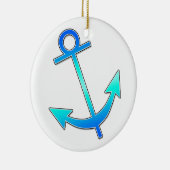 Décoration En Céramique Ancre bleue (Droite)