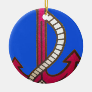 Décoration En Céramique Ancre rouge