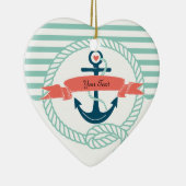 Décoration En Céramique Ancres nautiques - 2 côtés (Droite)