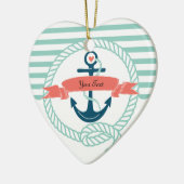 Décoration En Céramique Ancres nautiques - 2 côtés (Gauche)