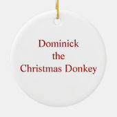 Décoration En Céramique Âne italien de Noël (Dos)