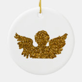 Décoration En Céramique Ange de Noël doré (Dos)