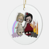 Décoration En Céramique ange et diable mignonne filles (Gauche)