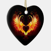 Décoration En Céramique Angel Fire Heart with Wings (Droite)