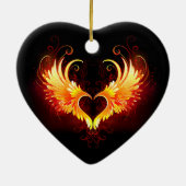 Décoration En Céramique Angel Fire Heart with Wings (Dos)