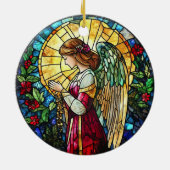 Décoration En Céramique Anges de Noël sur verre tendu (Dos)