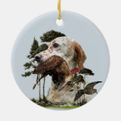 Décoration En Céramique Anglais Setter, chasse à la bécasse (Dos)