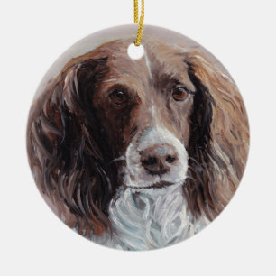Décoration En Céramique Anglais Springer Spaniel Dog Art Orament