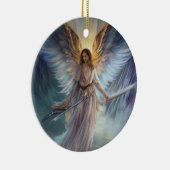 Décoration En Céramique Angle De Protection En Aquarelle Bleue Clair (Droite)