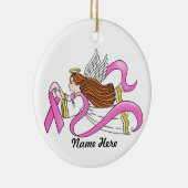 Décoration En Céramique Angle de sensibilisation "Ruban rose" (Droite)