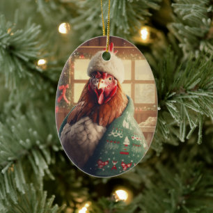 Décoration En Céramique Animal de poule de ferme, Kawaii mignon animal de