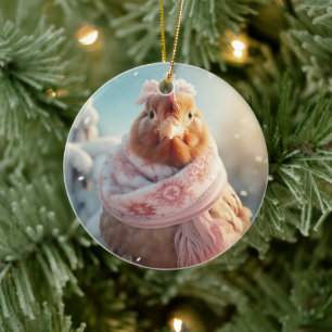 Décoration En Céramique Animal de poule de ferme, Kawaii mignon animal de 