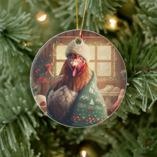 Décoration En Céramique Animal de poule de ferme, Kawaii mignon animal de
