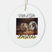 Décoration En Céramique Animaux de compagnie amis besties ajouter nom anim (Gauche)